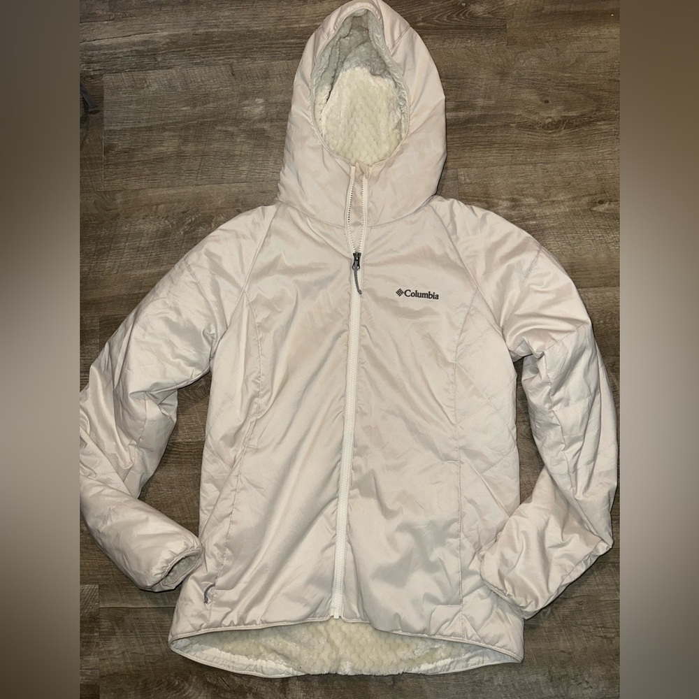 Columbia Cream Fleece-Lined Jacket